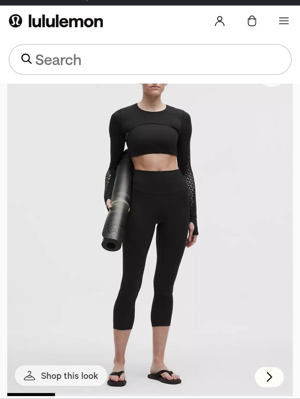 Lululemon Align High-Rise Crop 23" leggings Black Size 12